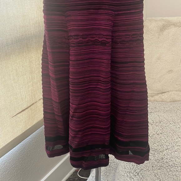 Jessica Simpson Sportswear Marled Purple/Magenta Pink Knit Fit and Flare Dress - Picture 6 of 17
